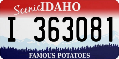 ID license plate I363081