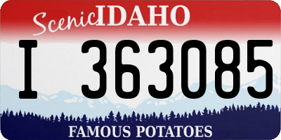ID license plate I363085