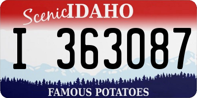 ID license plate I363087