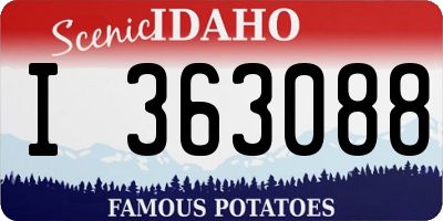 ID license plate I363088