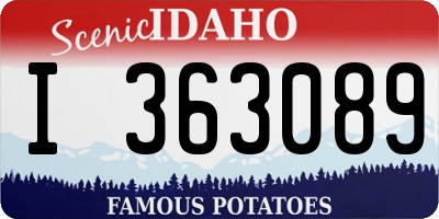 ID license plate I363089