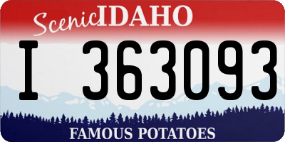 ID license plate I363093