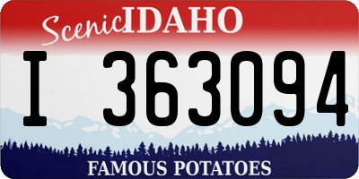 ID license plate I363094