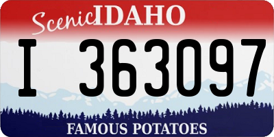 ID license plate I363097