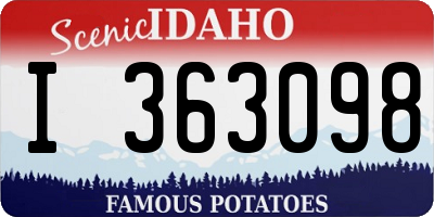 ID license plate I363098