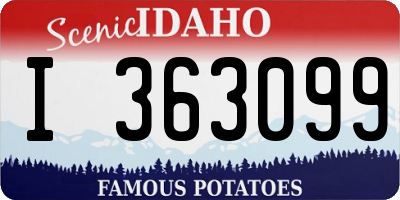 ID license plate I363099