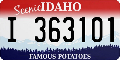 ID license plate I363101