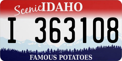 ID license plate I363108