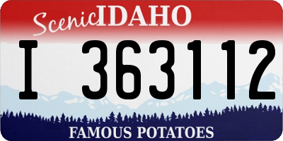 ID license plate I363112