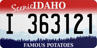 ID license plate I363121
