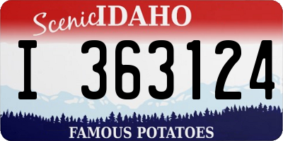 ID license plate I363124