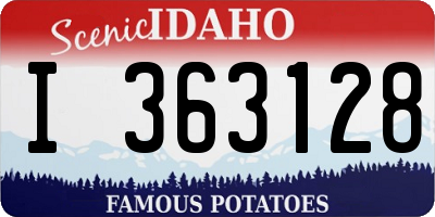 ID license plate I363128