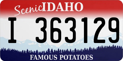 ID license plate I363129