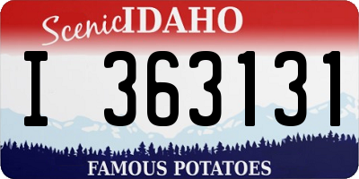 ID license plate I363131