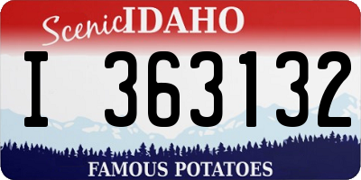 ID license plate I363132