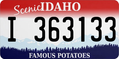 ID license plate I363133