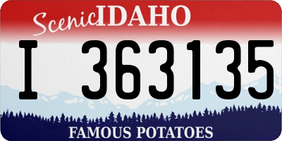 ID license plate I363135