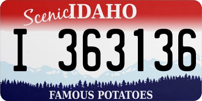 ID license plate I363136