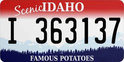 ID license plate I363137