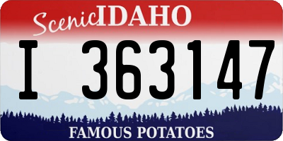 ID license plate I363147