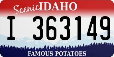 ID license plate I363149