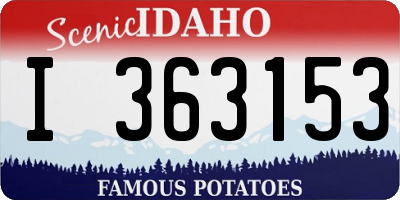 ID license plate I363153