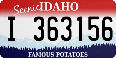 ID license plate I363156