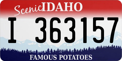 ID license plate I363157