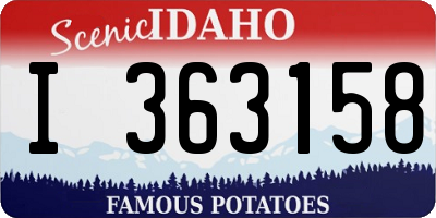 ID license plate I363158