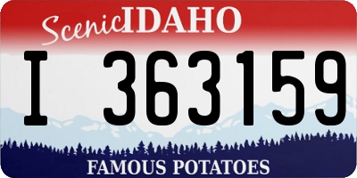 ID license plate I363159