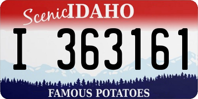 ID license plate I363161