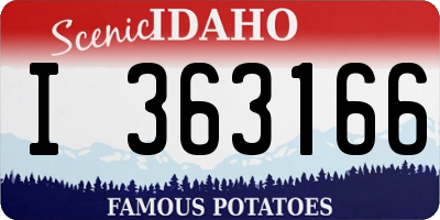 ID license plate I363166