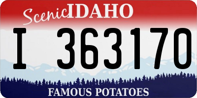 ID license plate I363170