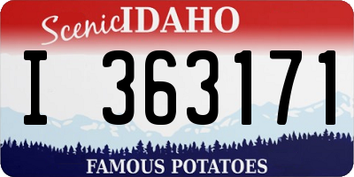 ID license plate I363171