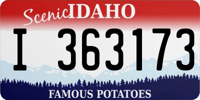 ID license plate I363173