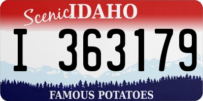 ID license plate I363179