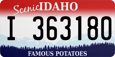 ID license plate I363180