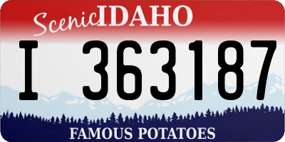 ID license plate I363187