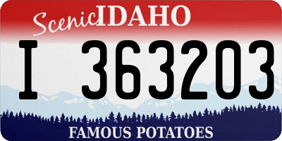 ID license plate I363203
