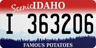 ID license plate I363206