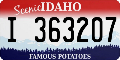 ID license plate I363207