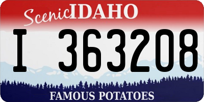 ID license plate I363208