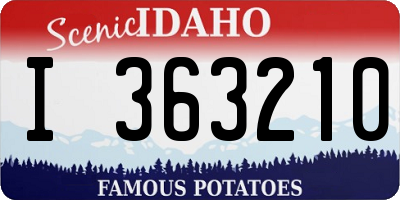 ID license plate I363210