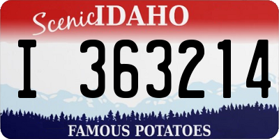 ID license plate I363214