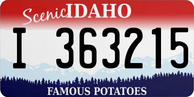 ID license plate I363215