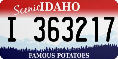 ID license plate I363217
