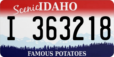 ID license plate I363218