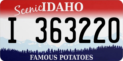 ID license plate I363220