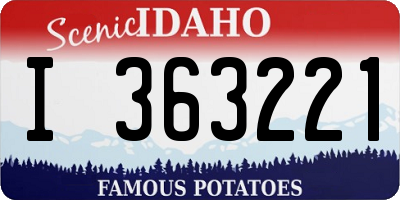 ID license plate I363221