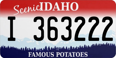 ID license plate I363222
